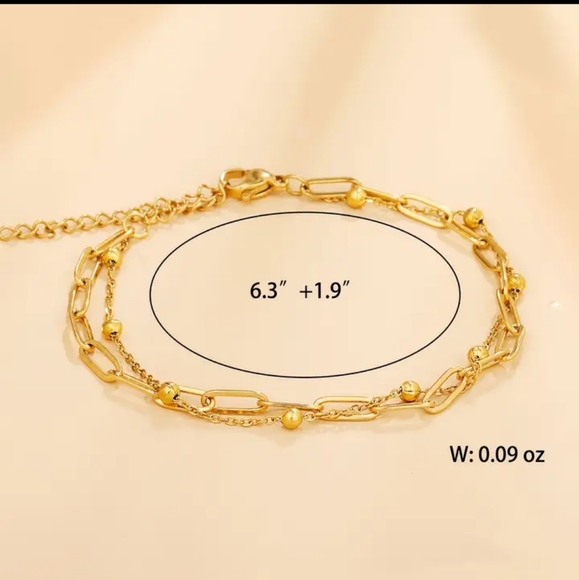 18K Gold Plated Chain Bracelet - Picture 7 of 9